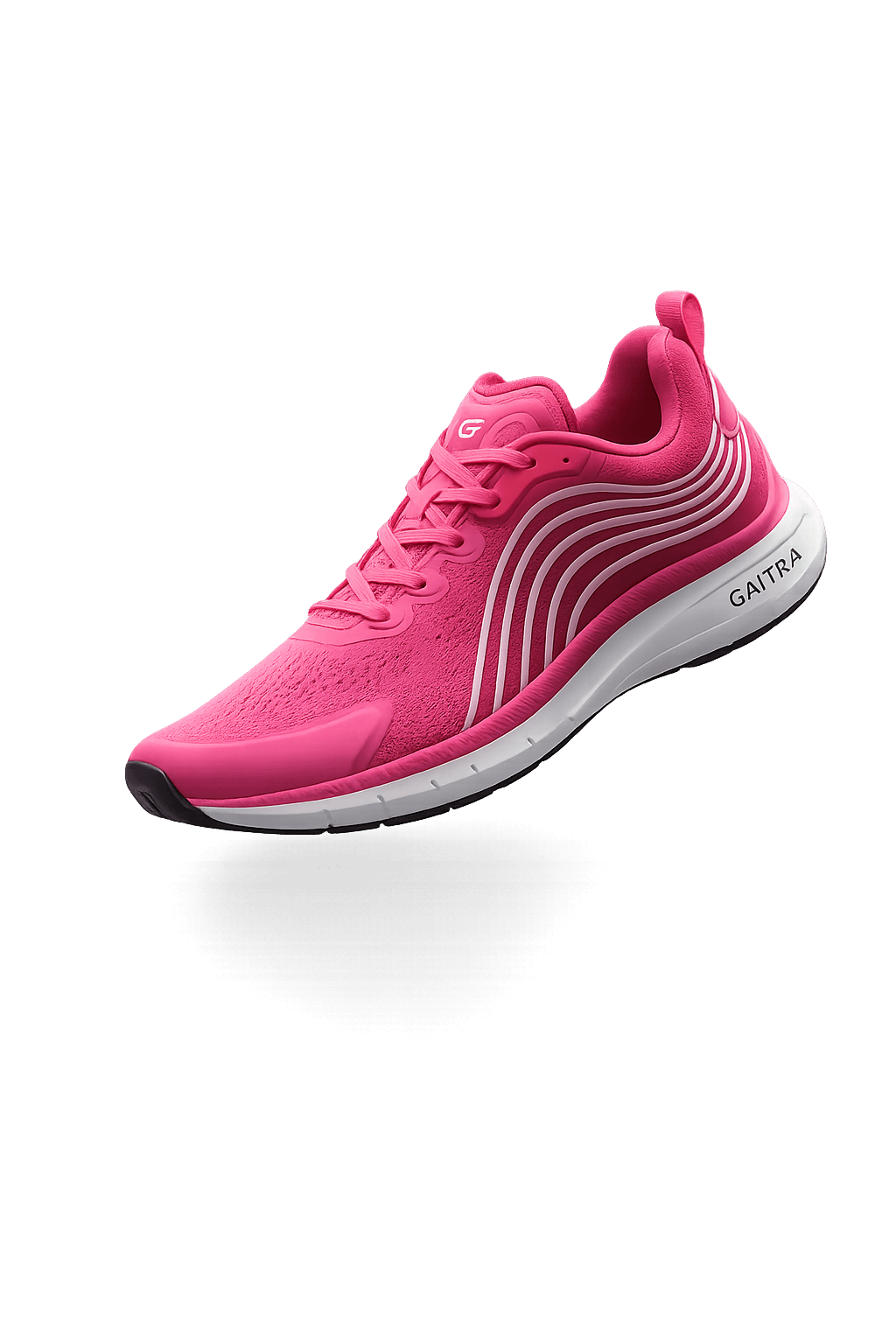 Design 4 — Magenta colourway with white contour lines.