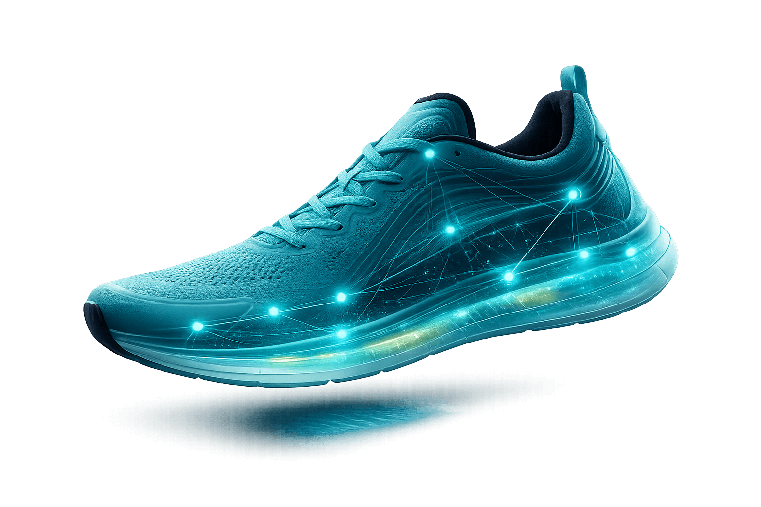 GAITRA embedded sensor network mapped across the shoe